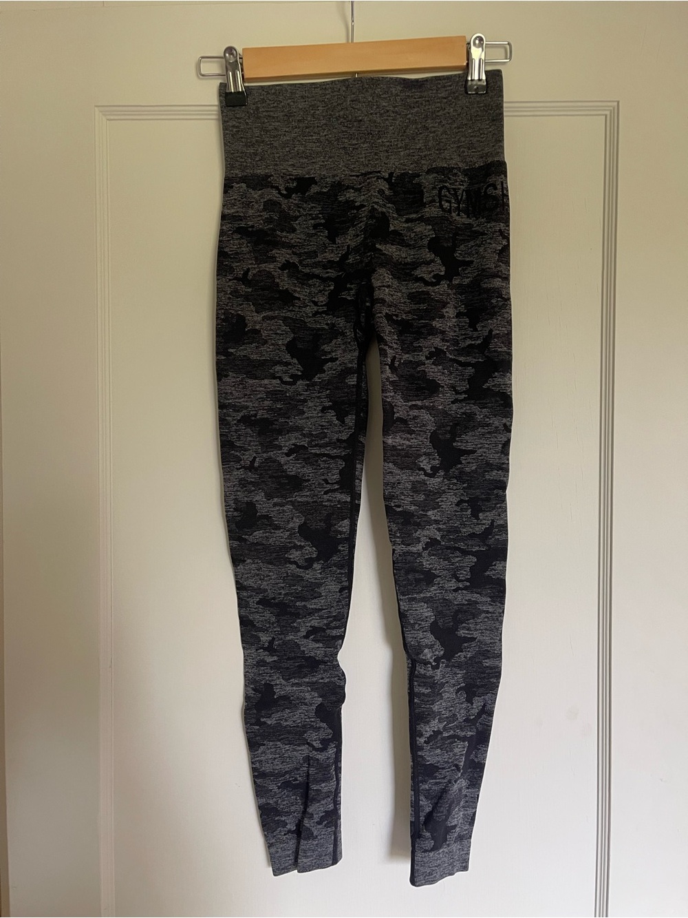 Gymshark Gray Camo High-Rise Seamless Leggings